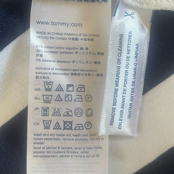 Tommy Hilfiger Stripe Fit and Flare Dress Size 6 Nautical Preppy Coastal - Picture 5 of 6